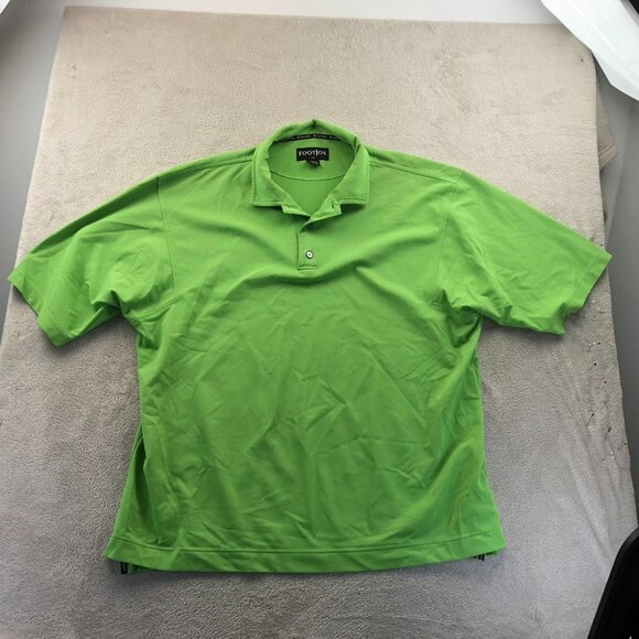 Footjoy Mens Polo Shirt Size L Green Short Sleeve Collared Golf Shirt - Picture 14 of 15